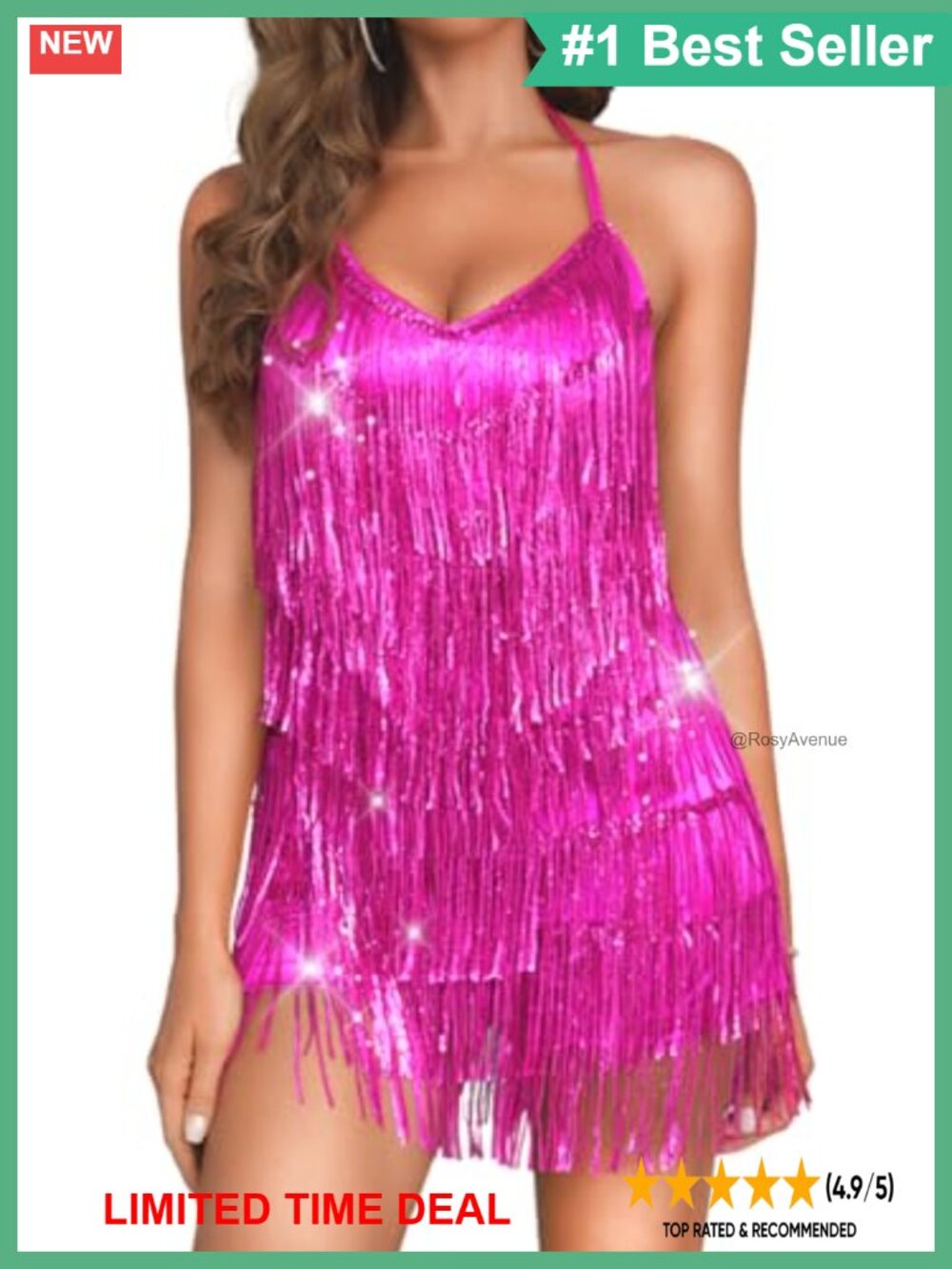 Sequin Fringe Bodycon Romper Sleeveless V Neck Party Club Outfit